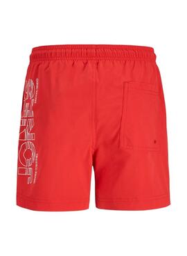 Maillot de bain Jack and Jones Maui rouge pour enfant