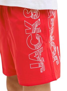 Maillot de bain Jack and Jones Maui rouge pour enfant
