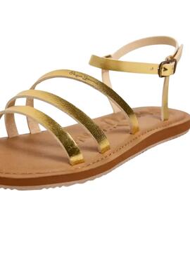 Sandale Pepe Jeans Rio Sand doré pour femme