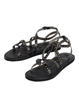 Sandalette Pepe Jeans Rio Studs noir pour femme
