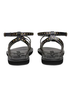 Sandalette Pepe Jeans Rio Studs noir pour femme