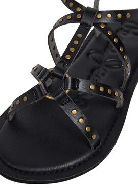 Sandalette Pepe Jeans Rio Studs noir pour femme