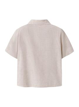 Chemise Name It Father toastée pour garçon.