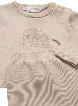 Ensemble Mayoral beige à point d'hérisson pour bébé