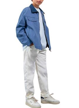 Veste bleue Mayoral à col contrasté pour garçon