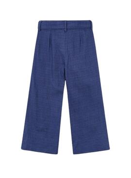 Pantalon Mayoral brodé bleu marine pour fille