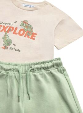 Ensemble Mayoral trois pièces caméléon vert pour bébé garçon