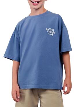 T-shirt Mayoral Boston Fishing Club bleu marine pour garçon
