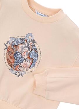Sweat à capuche Mayoral saumon pour fille