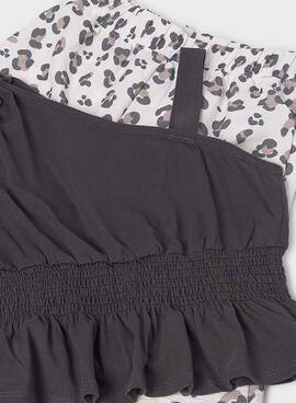 Ensemble Mayoral Animal Print blanc et noir pour fille