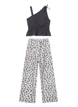 Ensemble Mayoral Animal Print blanc et noir pour fille