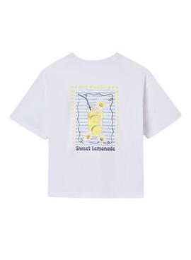 T-shirt Mayoral Cocktail blanc pour fille