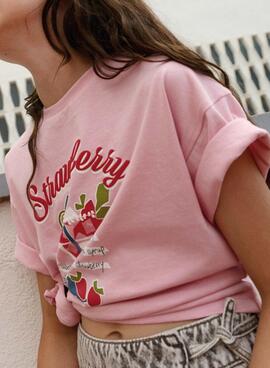T-shirt Mayoral Cocktail rose pour fille