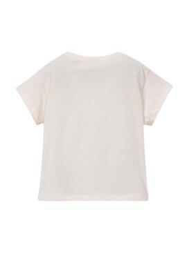 T-shirt Mayoral Girl beige pour fille