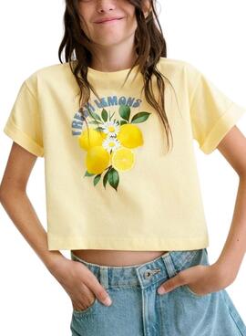 T-shirt Mayoral Fresh Lemons jaune pour fille