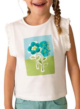 Débardeur blanc à bretelles Mayoral pour fille