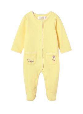 Ensemble de deux grenouillères longues multicolores Mayoral pour nouveau-né.