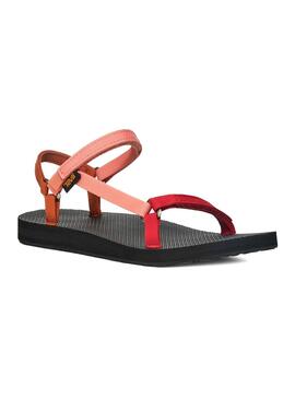 Sandales Teva Universal slim rouge et rose pour femme