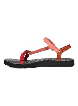 Sandales Teva Universal slim rouge et rose pour femme