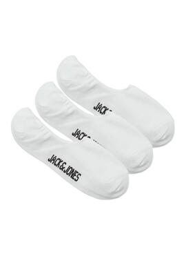 Pack de calcetines pinkies blancos Jack and Jones para hombre.