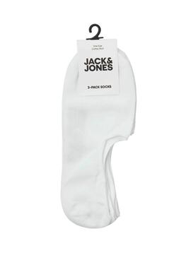Pack de calcetines pinkies blancos Jack and Jones para hombre.