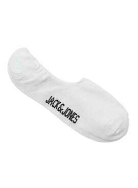 Pack de calcetines pinkies blancos Jack and Jones para hombre.