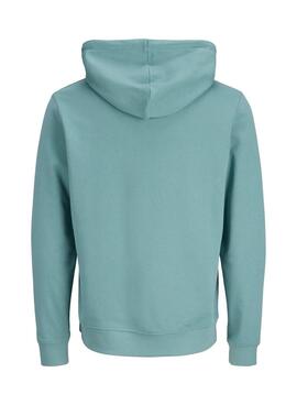 Sweat à capuche Jack and Jones Cole turquoise pour homme