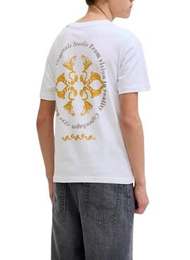 T-shirt Jack and Jones Ontauk blanc pour enfant