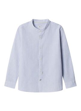 Chemise Pepe Jeans James à rayures bleues pour garçon