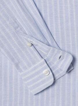 Chemise Pepe Jeans James à rayures bleues pour garçon