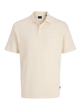 Polo Jack and Jones Beige Blatrenton pour homme