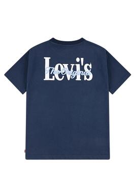 T-shirt Levi's Classic And Clean bleue pour garçon.