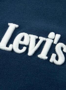 T-shirt Levi's Classic And Clean bleue pour garçon.