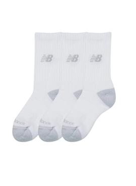 Pack de calcetines New Balance Youth Active blancos para niños
