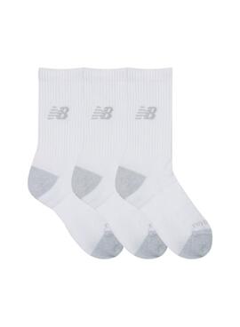 Pack de calcetines New Balance Youth Active blancos para niños