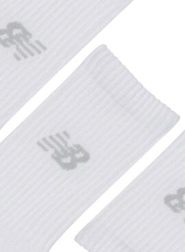 Pack de calcetines New Balance Youth Active blancos para niños