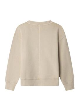 Sweatshirt Pepe Jeans William beige pour enfant.