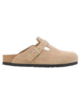Sabots Birkenstock Boston beige pour femme