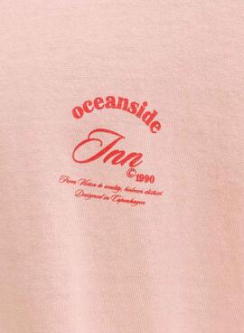 T-shirt Jack and Jones Montauk rose pour homme