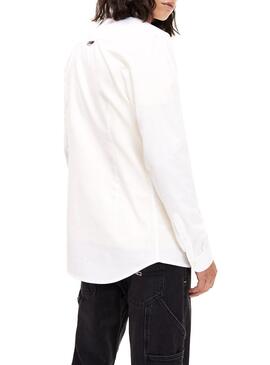 Chemise Tommy Jeans Oxford Blanc Homme