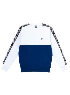 Sweat North Sails Tape Blanc Homme