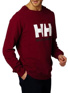 Sweat Helly Hansen Crew Logo Bordeaux Homme
