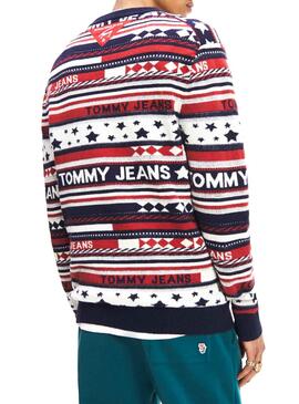 Pull Tommy Jeans American Stripe Homme