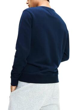 Sweat Tommy Jeans Essential Flag Bleu Homme