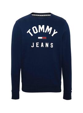 Sweat Tommy Jeans Essential Flag Bleu Homme