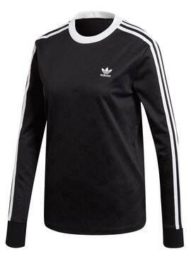T-Shirt Adidas 3 Stripes Noir Pour Femme