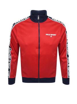 Sweat Polo Sport Track Rouge Homme