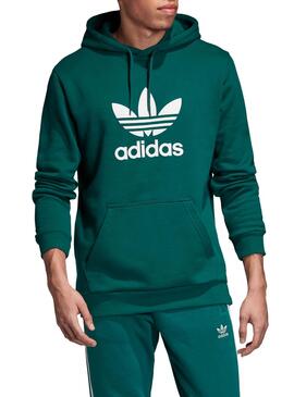 Sweat Adidas Trefoil Hoodie Vert Pour Homme