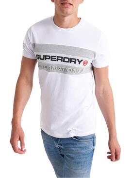 T-Shirt Superdry Trophy Blanc Homme