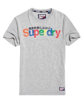 T-Shirt Superdry Retro Sport Gris Homme
